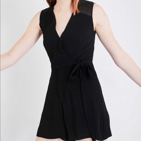New Sandro Wrap Style Playsuit Romper Black - Picture 1 of 10